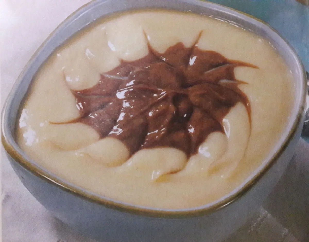 Creme de chocolate e baunilha