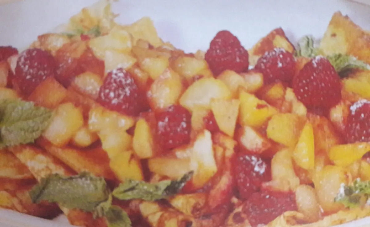 Crepe de Pêra e Framboesa