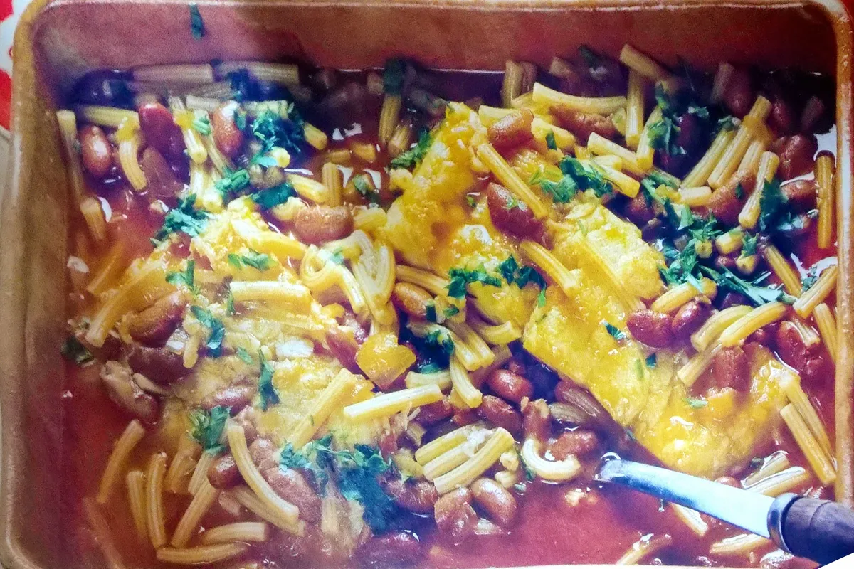 Massa de Bacalhau com Feijão Vermelho