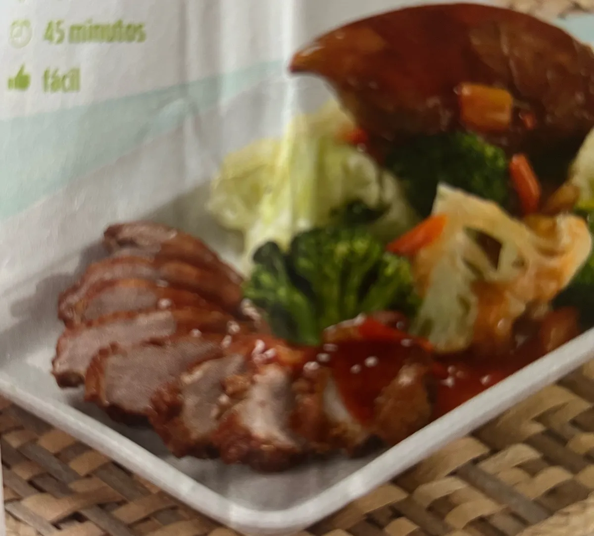 Peito de pato corado com molho agridoce