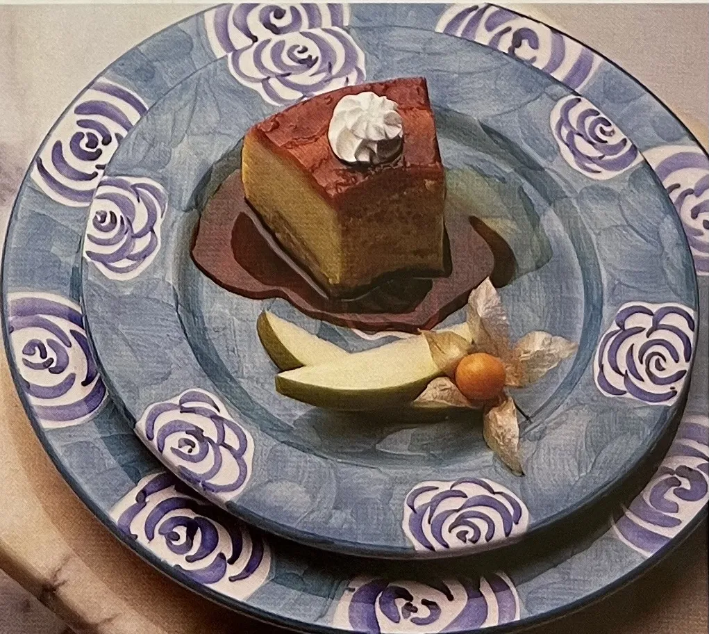 Pudim Flan com Maçã