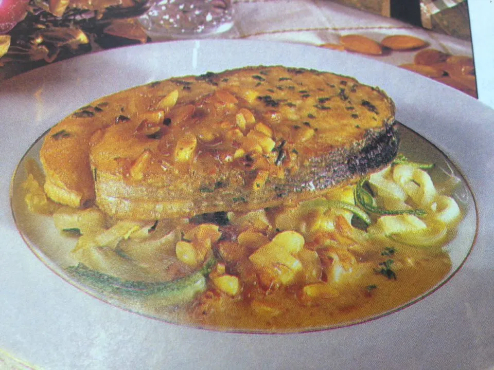 Salmão com molho de Amêndoa