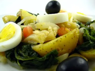 Bacalhau Salteado com Grelos