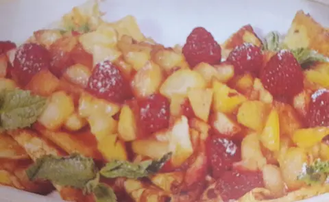 Crepe de Pêra e Framboesa