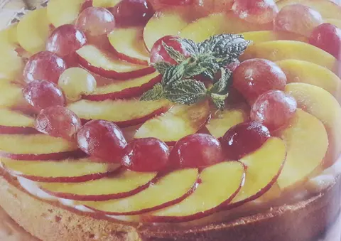 Delícia de nectarinas e uvas
