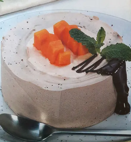 Musse de papaia e chocolate